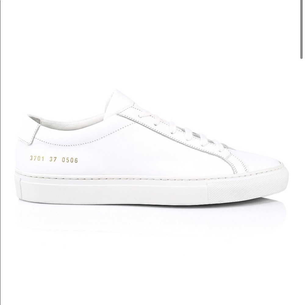 Common Projects white Low Achilles Sneaker. Size 5. Never worn. In box.
